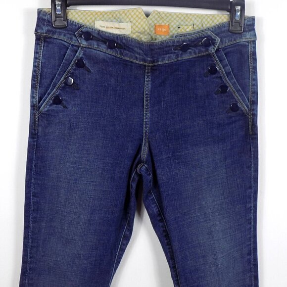 Pilcro and The Letterpress Sailor Slim Jeans Size 30 Blue - Picture 3 of 7